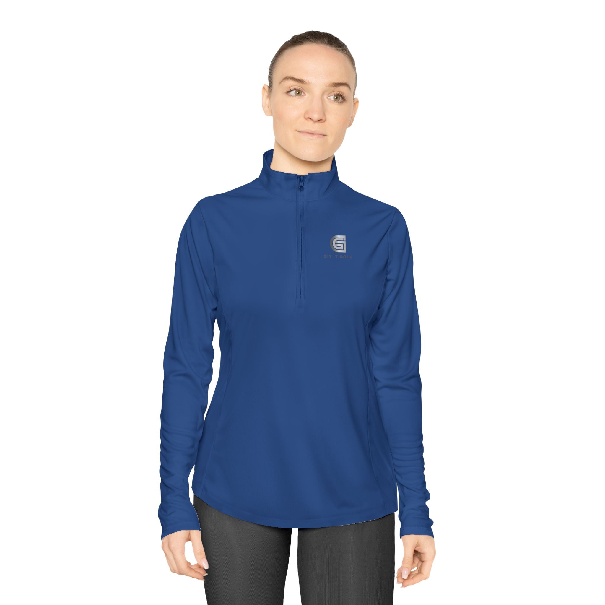 Ladies Quarter-Zip Pullover — Golf Performance Half-Zip with 'Git It Golf' Logo