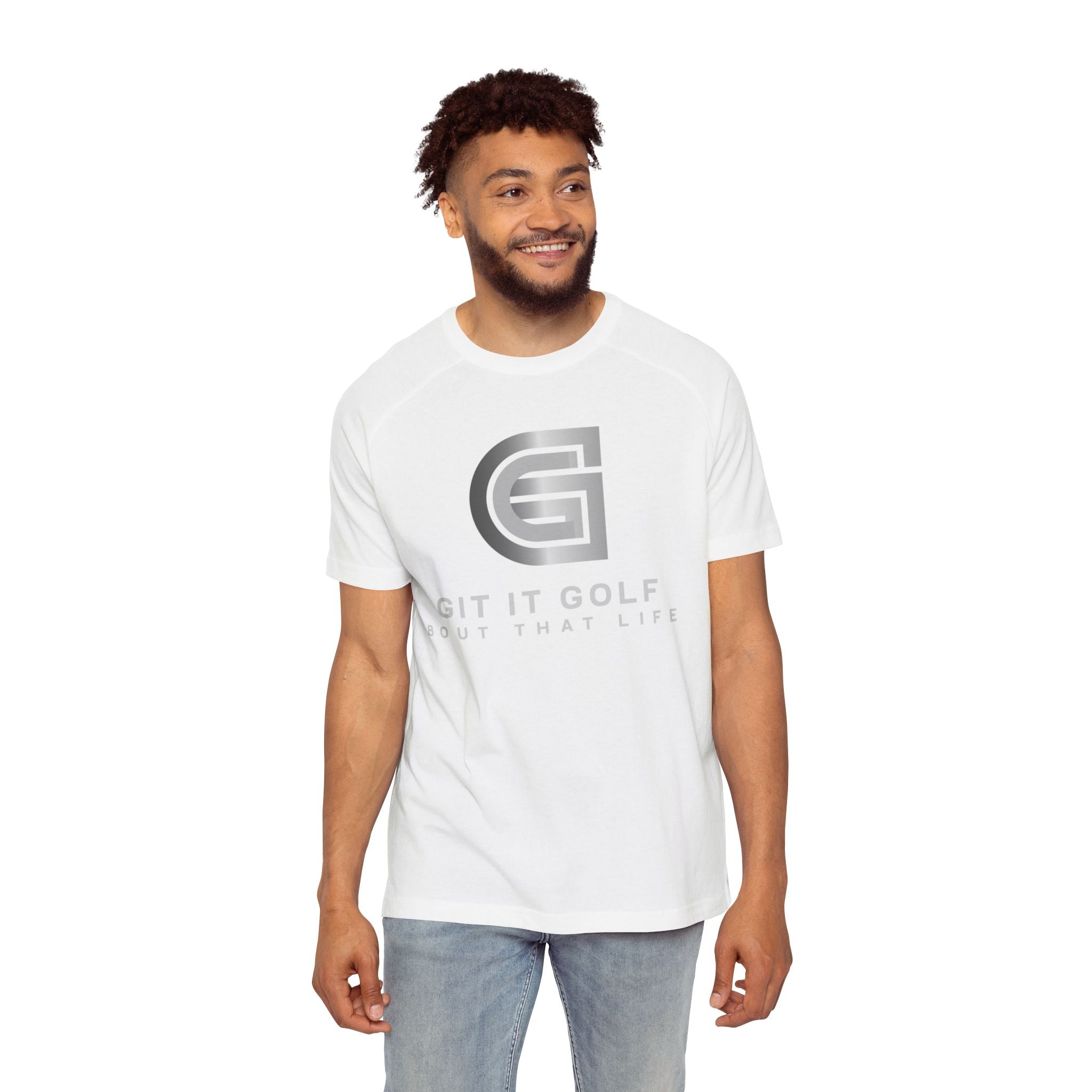 Men's Golf Motivation Raglan T-Shirt - Git It Golf, Sports Apparel, Gift for Golfers, Casual Wear, Golf Life Tee