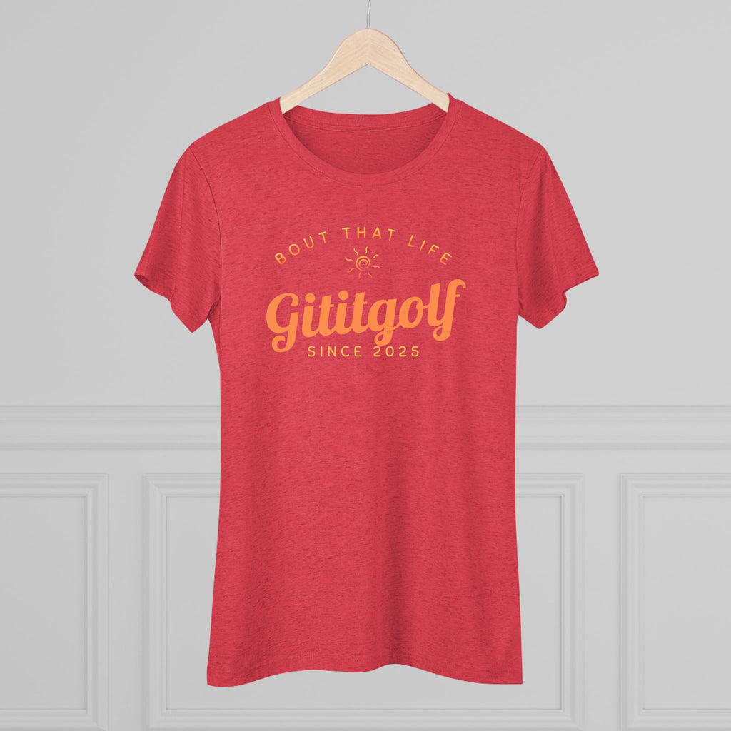 Women's Golf-Inspired Triblend Tee - Perfect for Golf Lovers, Casual Wear, Unique Gift, Active Lifestyle, Soft and Comfy Top