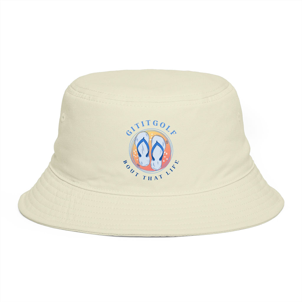 Bucket Hat — 'Gittigolf' Flip-Flop Logo Sun Bucket Hat