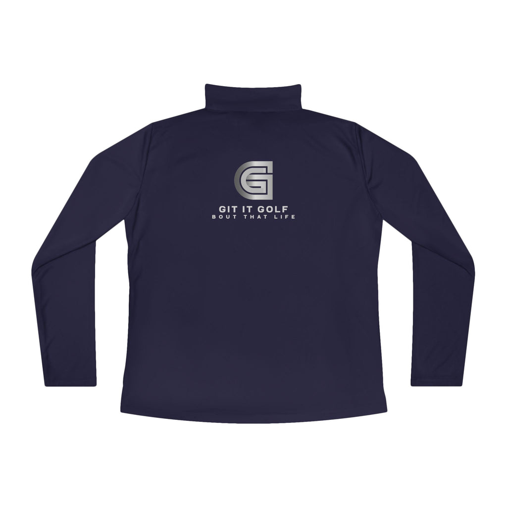 Ladies Quarter-Zip Pullover — Golf Performance Half-Zip with 'Git It Golf' Logo