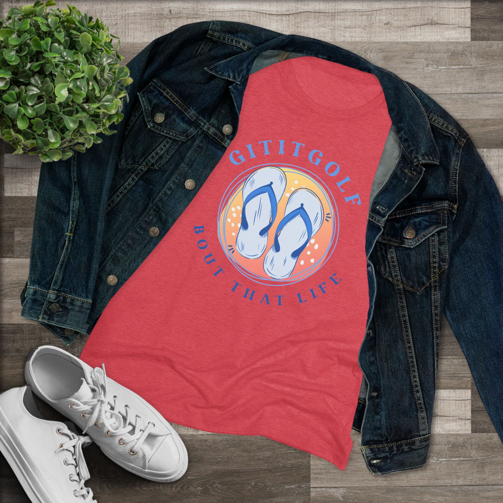 Golf-Inspired Women's Triblend Tee - Perfect for Golf Lovers, Casual Wear, Summer Outings, Gifts, and Celebration Days