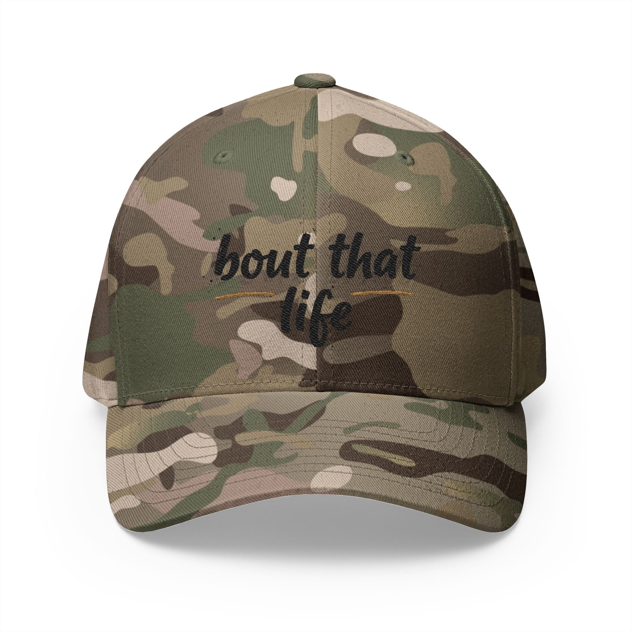 Embroidered 'bout that life' Baseball Cap
