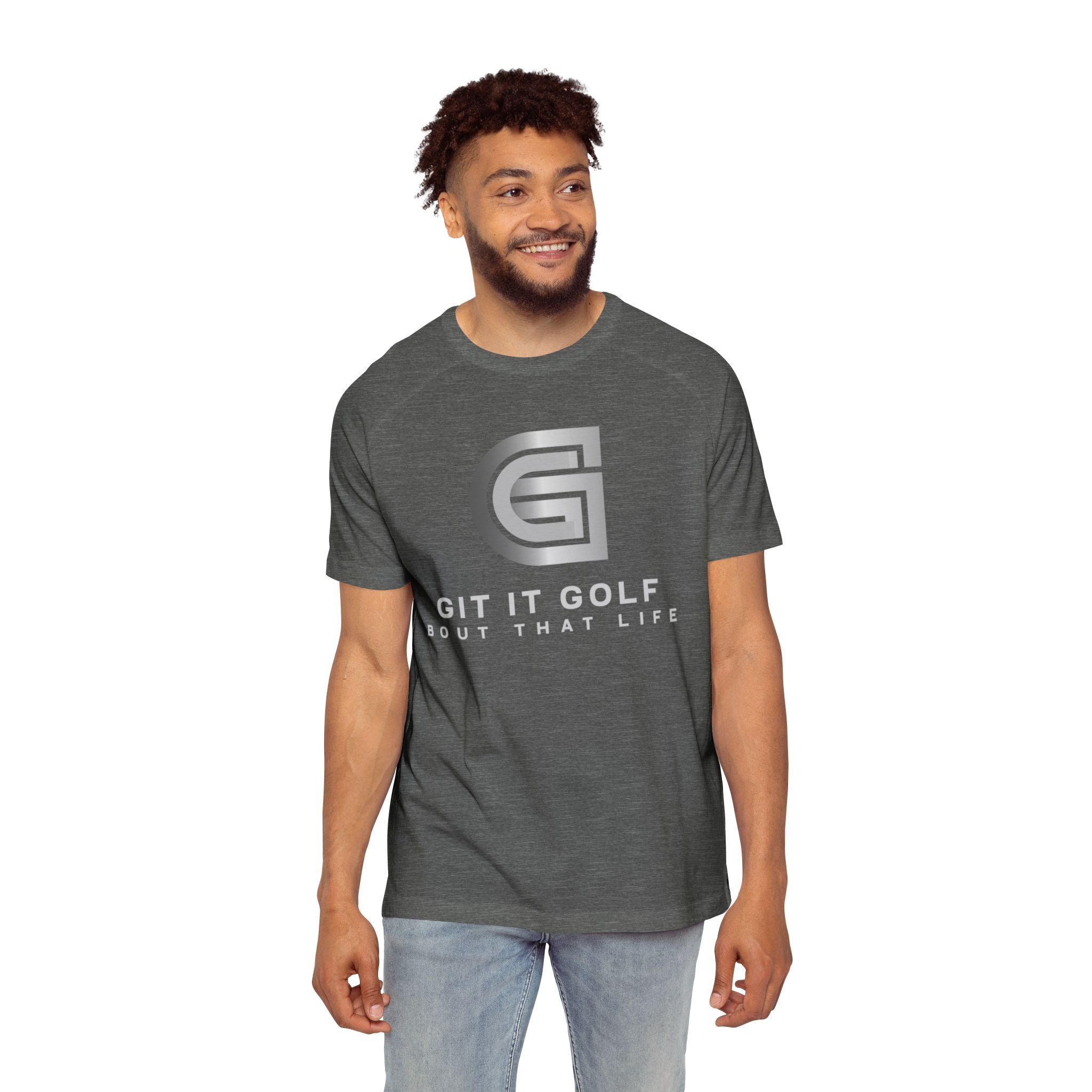 Men's Golf Motivation Raglan T-Shirt - Git It Golf, Sports Apparel, Gift for Golfers, Casual Wear, Golf Life Tee