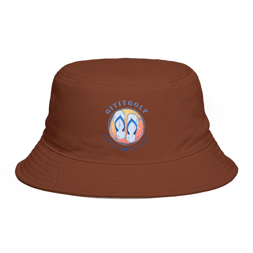 Bucket Hat — 'Gittigolf' Flip-Flop Logo Sun Bucket Hat