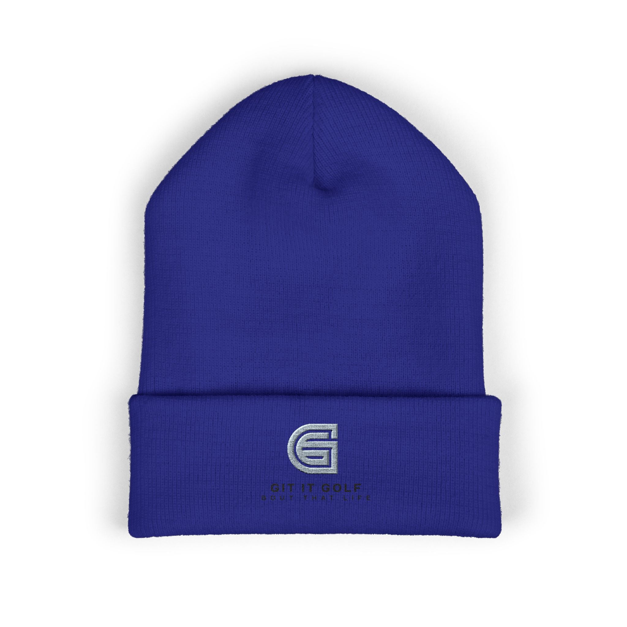 Golf Embroidered Cuffed Beanie — "Git It Golf" Logo Winter Hat