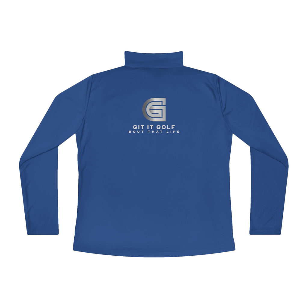 Ladies Quarter-Zip Pullover — Golf Performance Half-Zip with 'Git It Golf' Logo