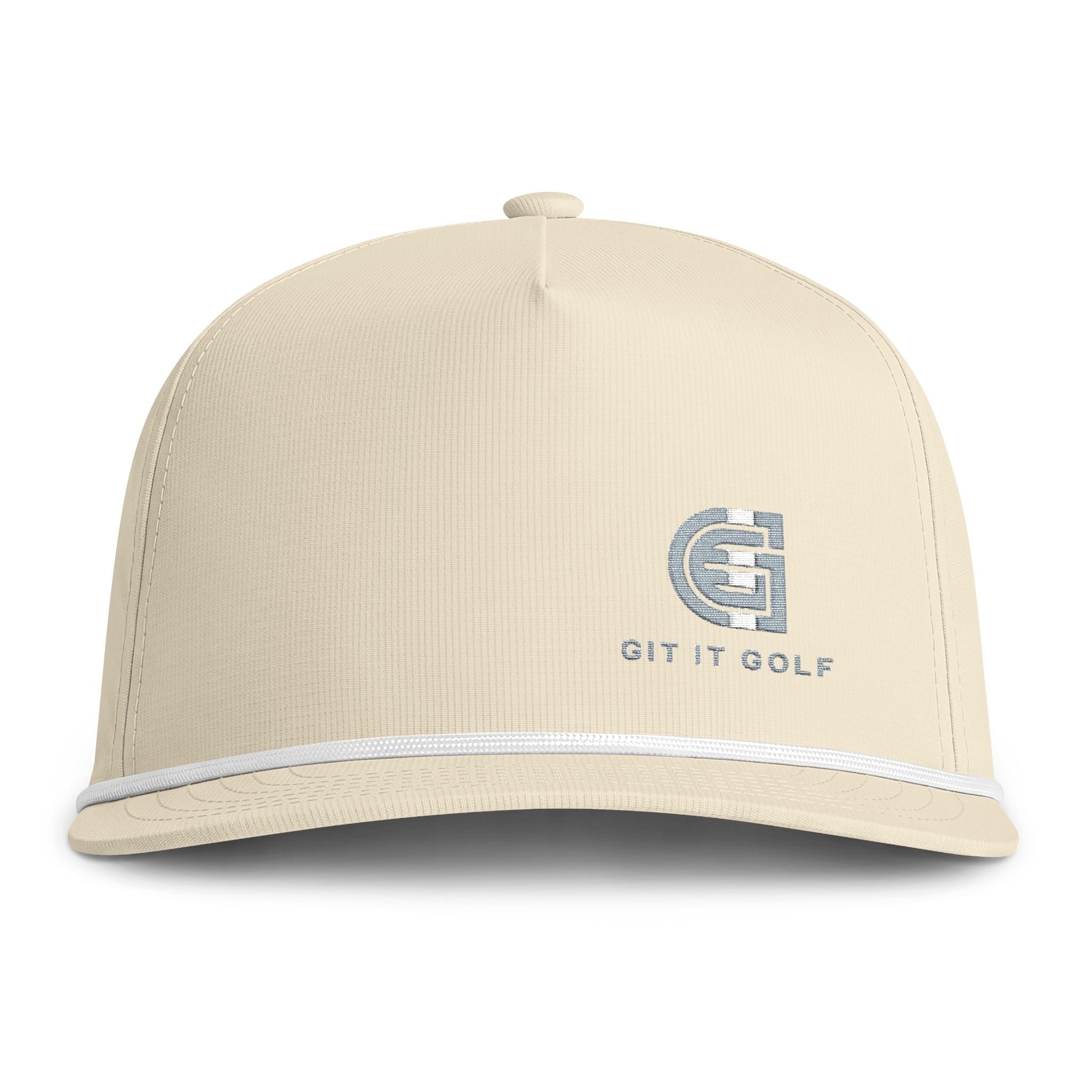 Sunwashed Rope Cap — Vintage Rope-Trim Golf Hat