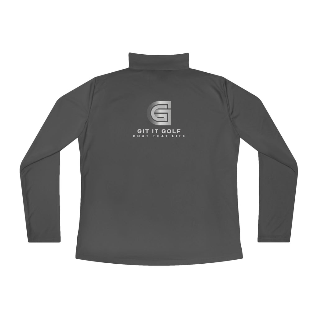 Ladies Quarter-Zip Pullover — Golf Performance Half-Zip with 'Git It Golf' Logo
