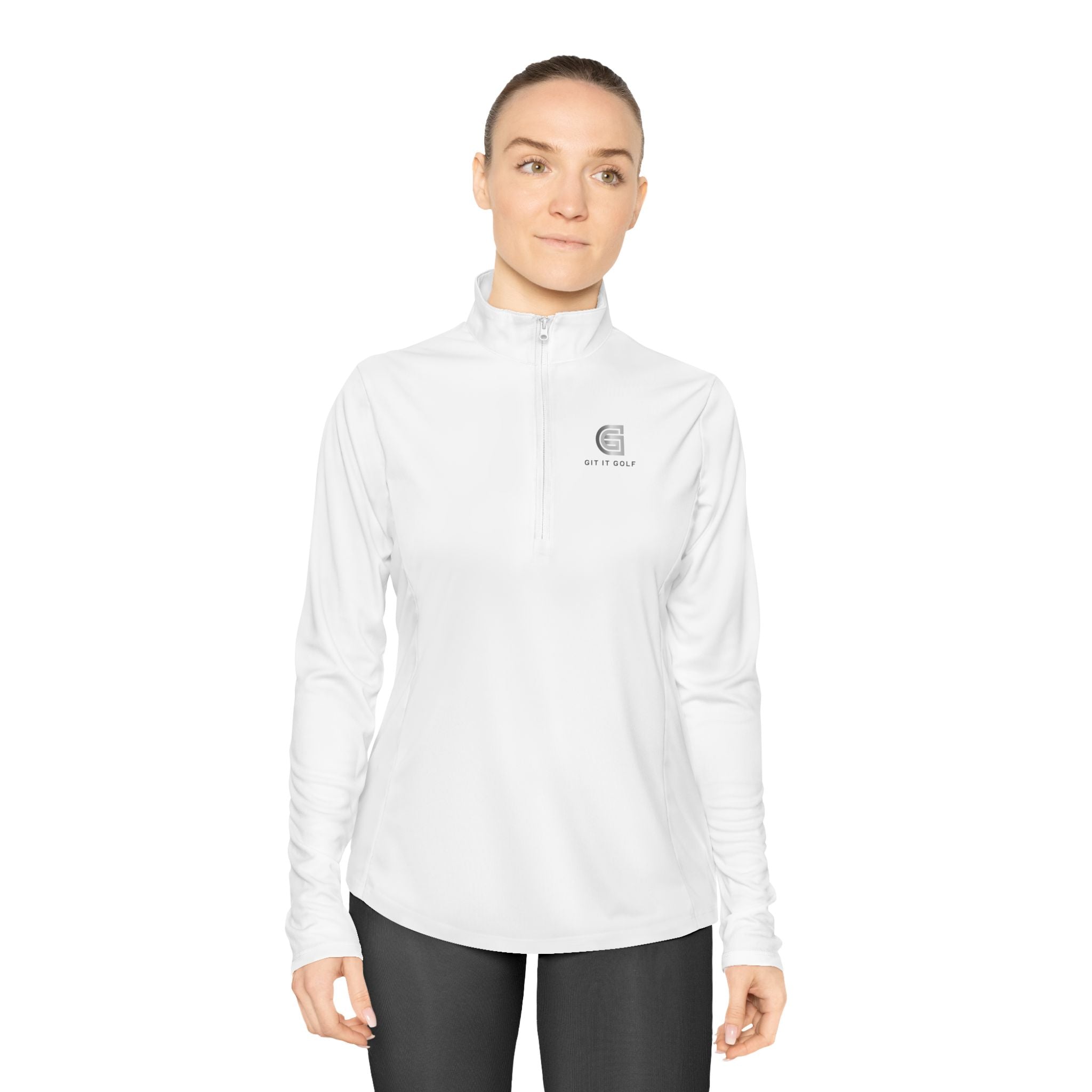 Ladies Quarter-Zip Pullover — Golf Performance Half-Zip with 'Git It Golf' Logo