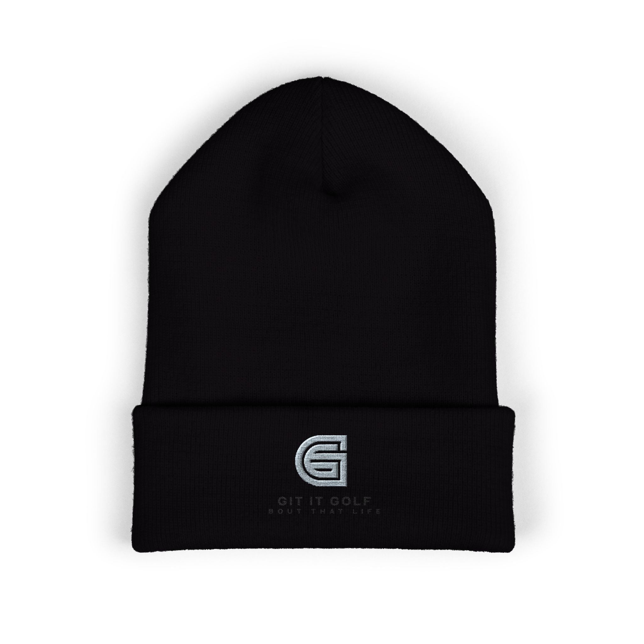 Golf Embroidered Cuffed Beanie — "Git It Golf" Logo Winter Hat