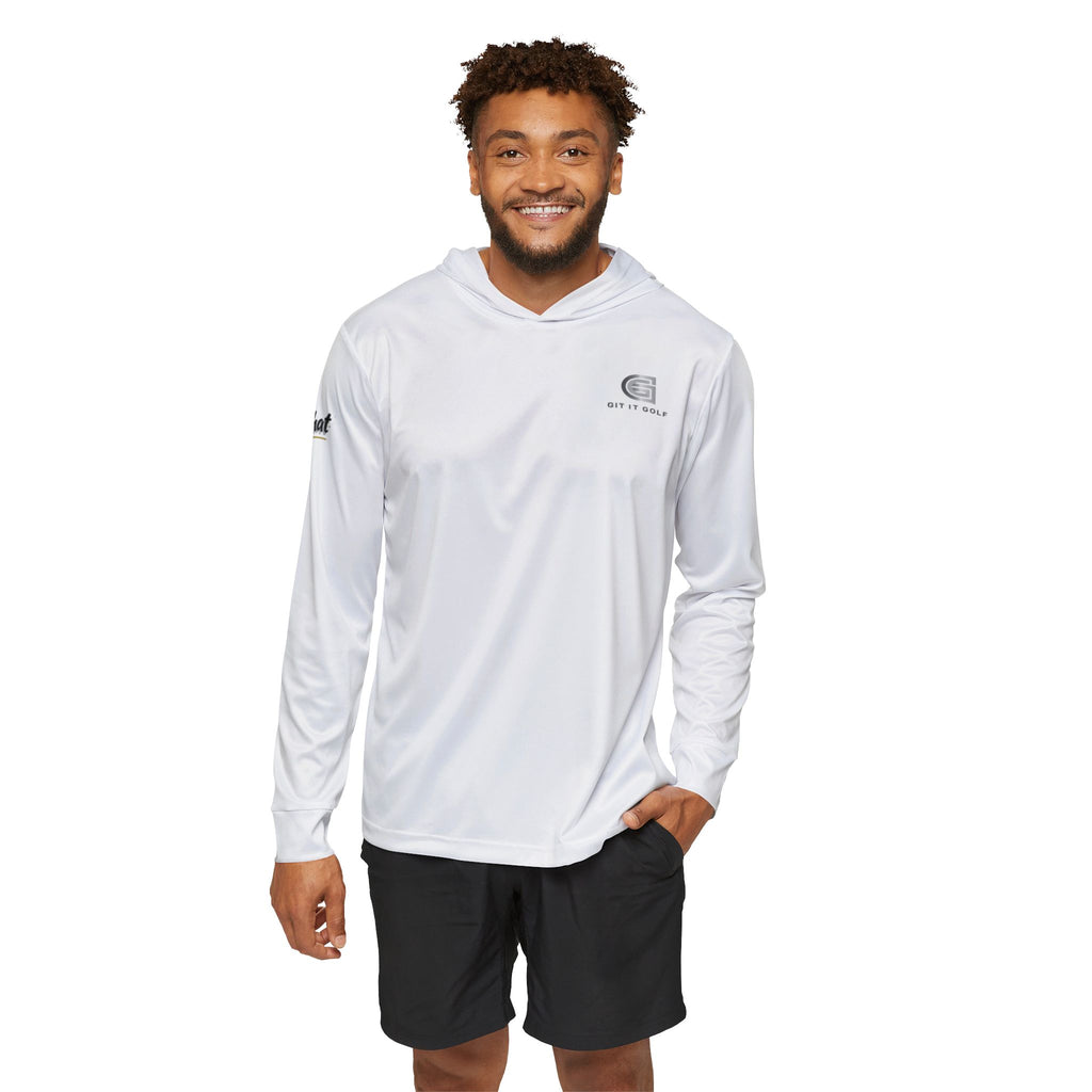 Men's Sports Warmup Hoodie — 'Day at Sea' Nautical Shell Logo