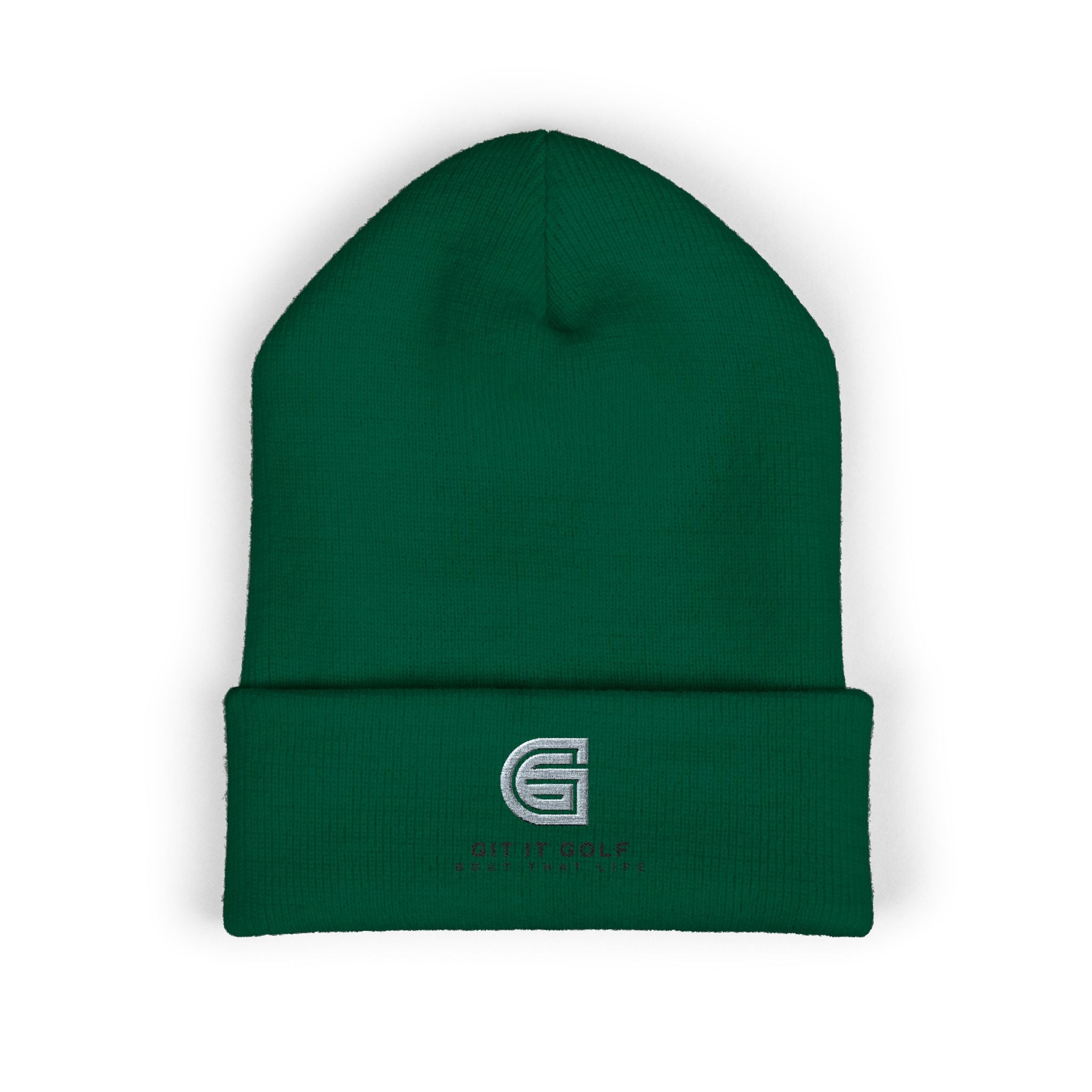 Golf Embroidered Cuffed Beanie — "Git It Golf" Logo Winter Hat