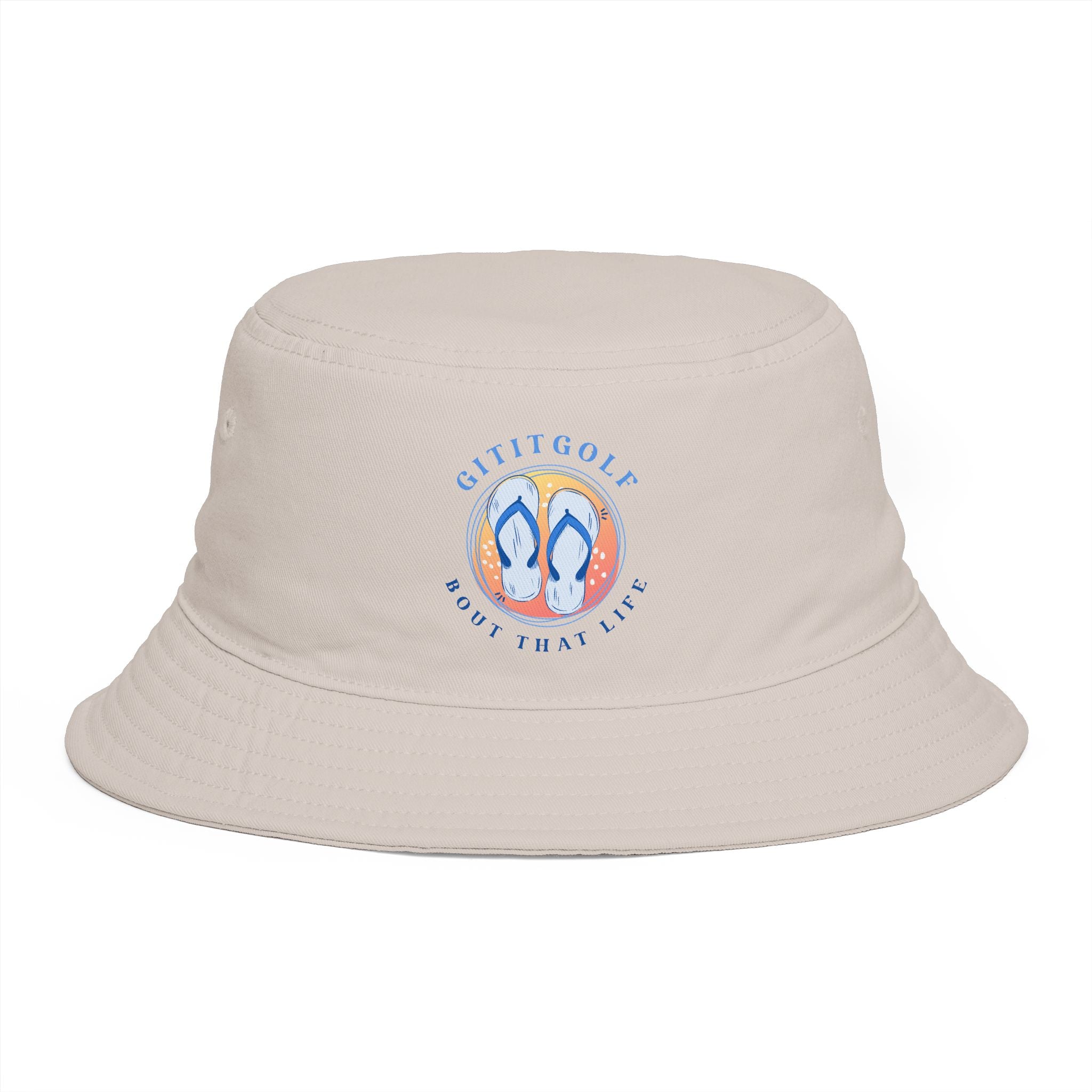 Bucket Hat — 'Gittigolf' Flip-Flop Logo Sun Bucket Hat