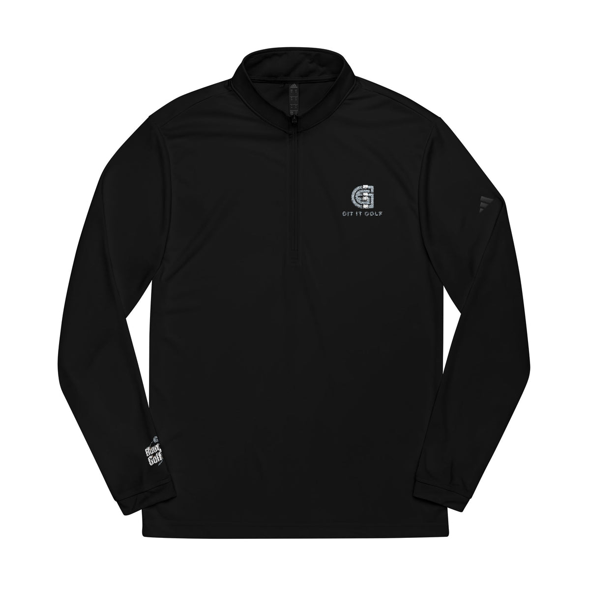 Embroidered Quarter‑Zip Pullover