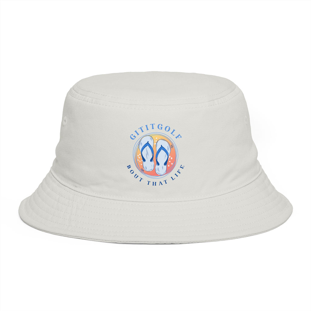 Bucket Hat — 'Gittigolf' Flip-Flop Logo Sun Bucket Hat