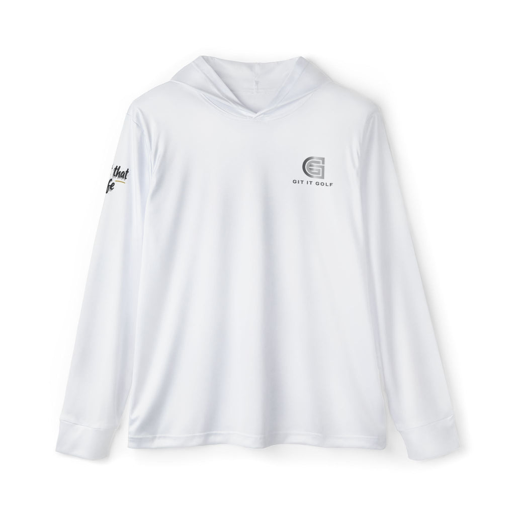 Men's Sports Warmup Hoodie — 'Day at Sea' Nautical Shell Logo