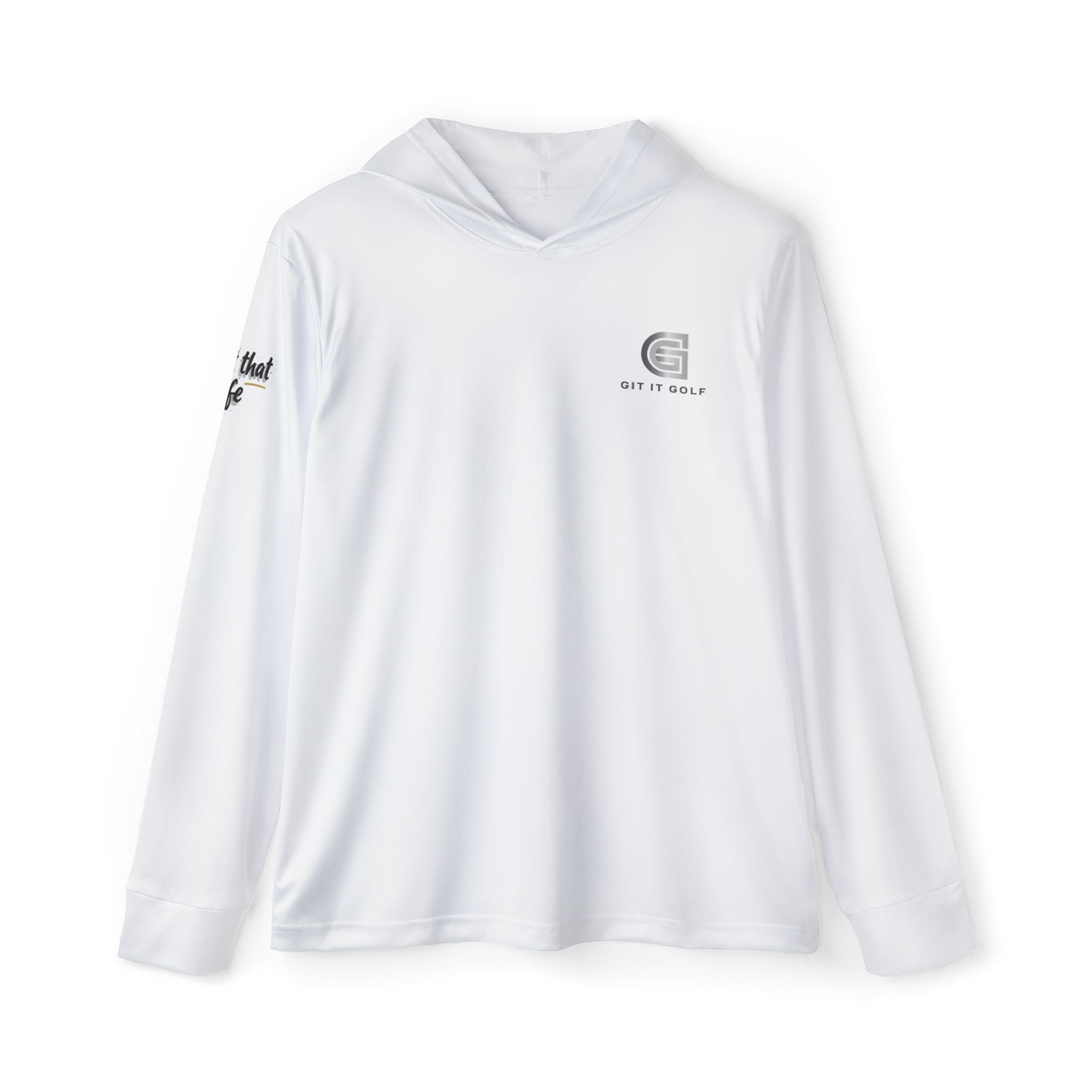 Men's Sports Warmup Hoodie — 'Day at Sea' Nautical Shell Logo