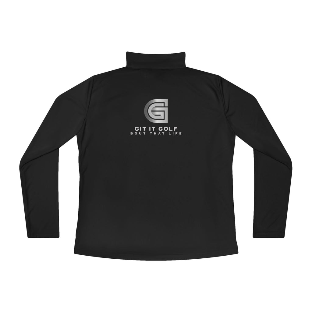 Ladies Quarter-Zip Pullover — Golf Performance Half-Zip with 'Git It Golf' Logo