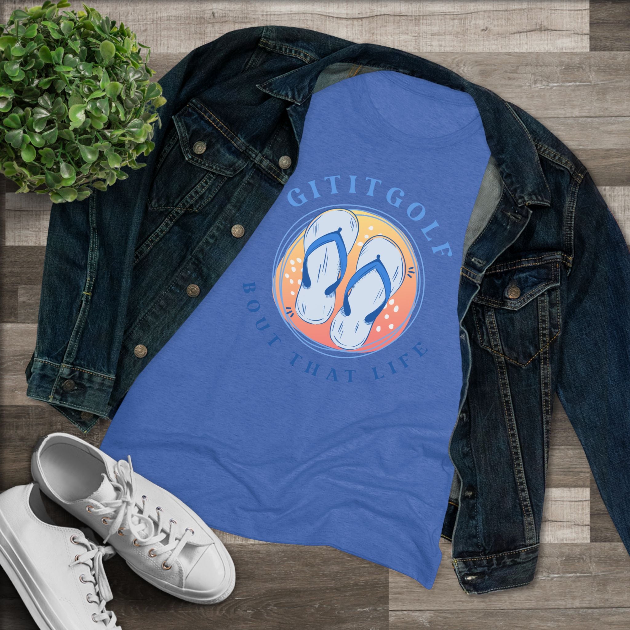 Golf-Inspired Women's Triblend Tee - Perfect for Golf Lovers, Casual Wear, Summer Outings, Gifts, and Celebration Days