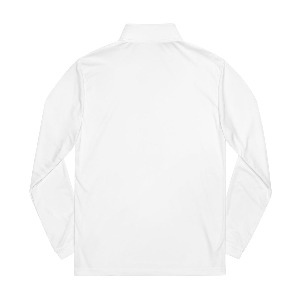 Embroidered Quarter‑Zip Pullover