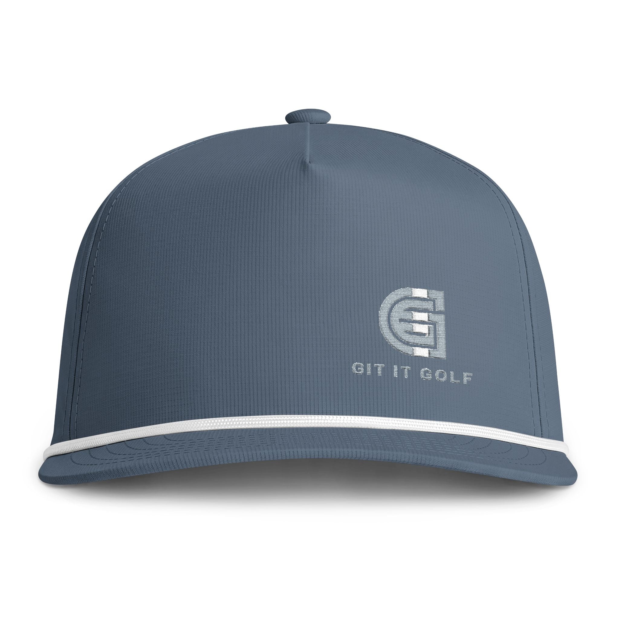 Sunwashed Rope Cap — Vintage Rope-Trim Golf Hat