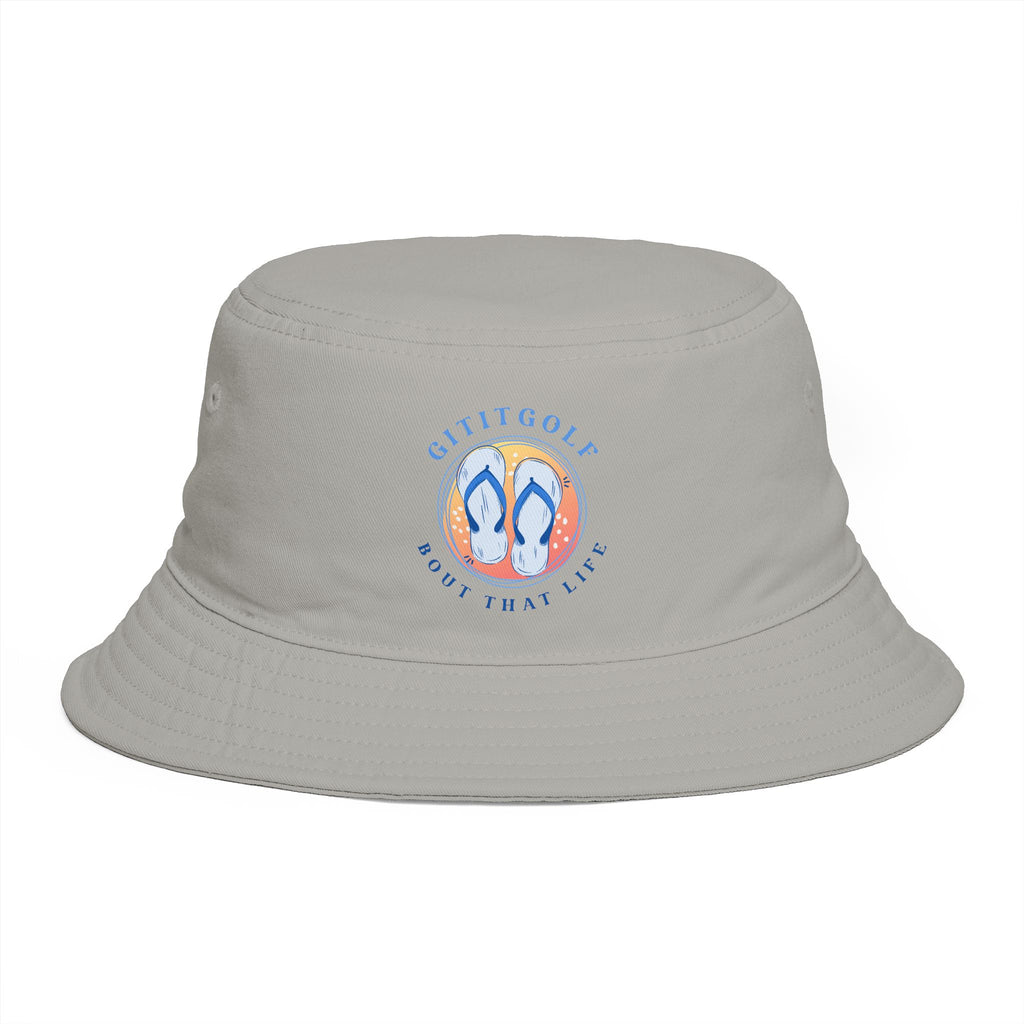 Bucket Hat — 'Gittigolf' Flip-Flop Logo Sun Bucket Hat
