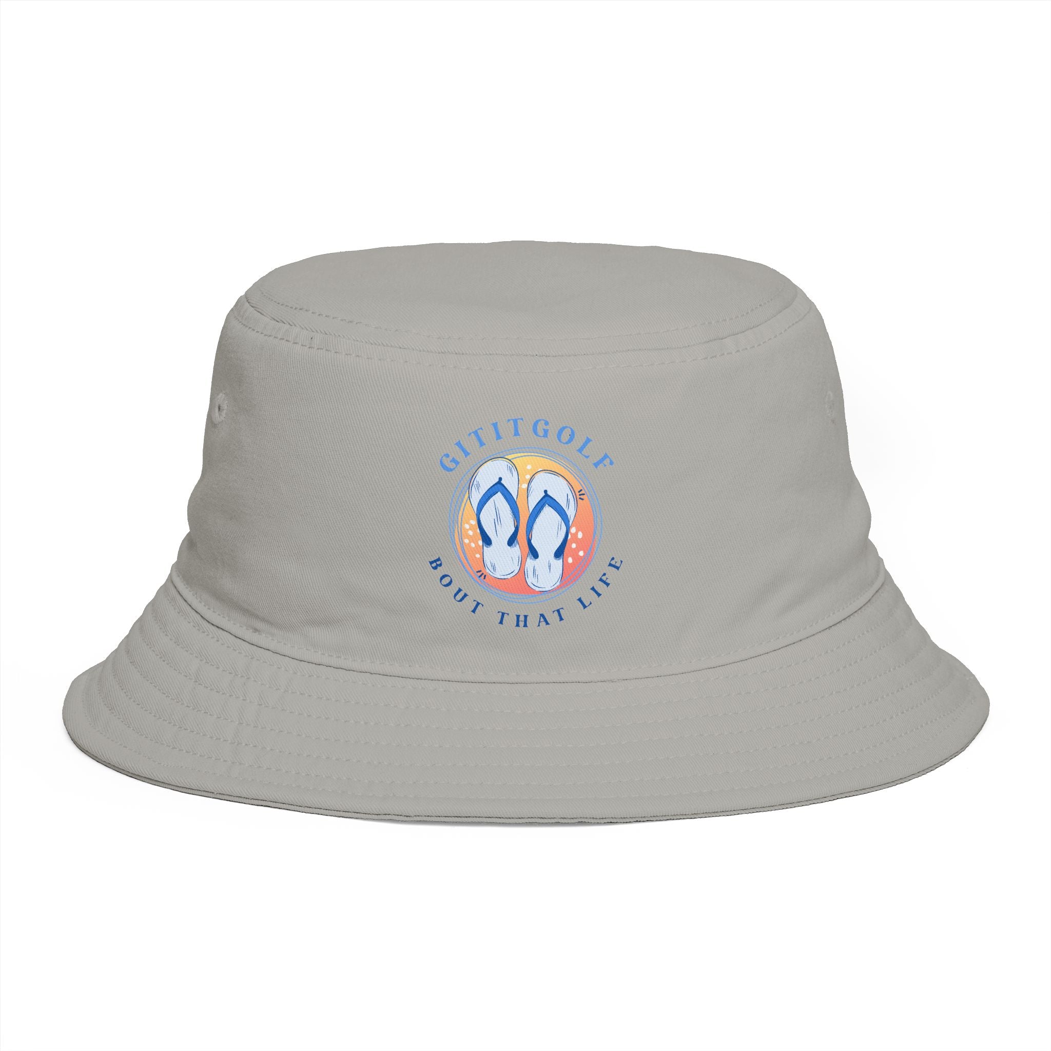 Bucket Hat — 'Gittigolf' Flip-Flop Logo Sun Bucket Hat