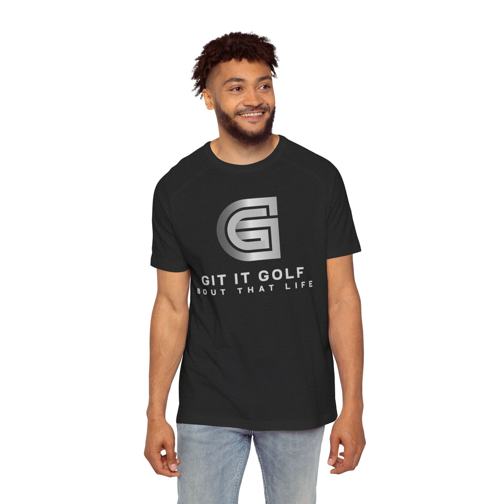 Men's Golf Motivation Raglan T-Shirt - Git It Golf, Sports Apparel, Gift for Golfers, Casual Wear, Golf Life Tee