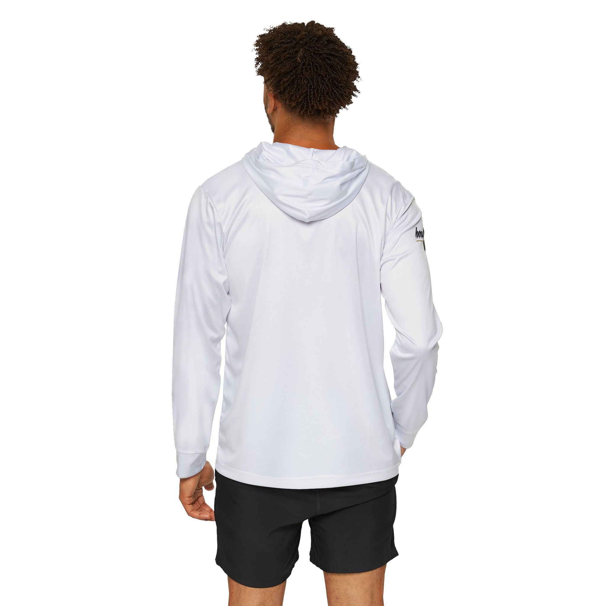 Men's Sports Warmup Hoodie — 'Day at Sea' Nautical Shell Logo