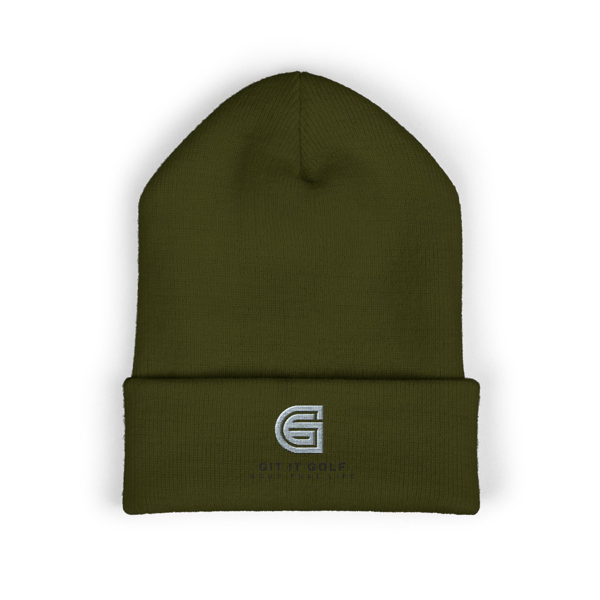 Golf Embroidered Cuffed Beanie — "Git It Golf" Logo Winter Hat
